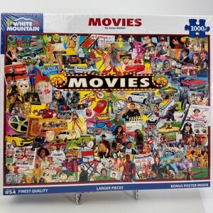 White Mountain Puzzles Movies 1000 Piece James Mellett 1338 NEW SEALED